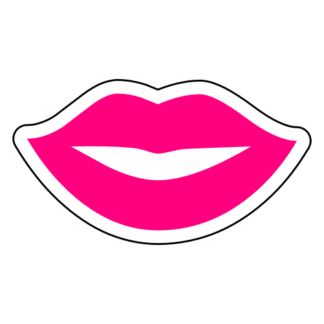 Kiss Lips Sticker (Hot Pink)